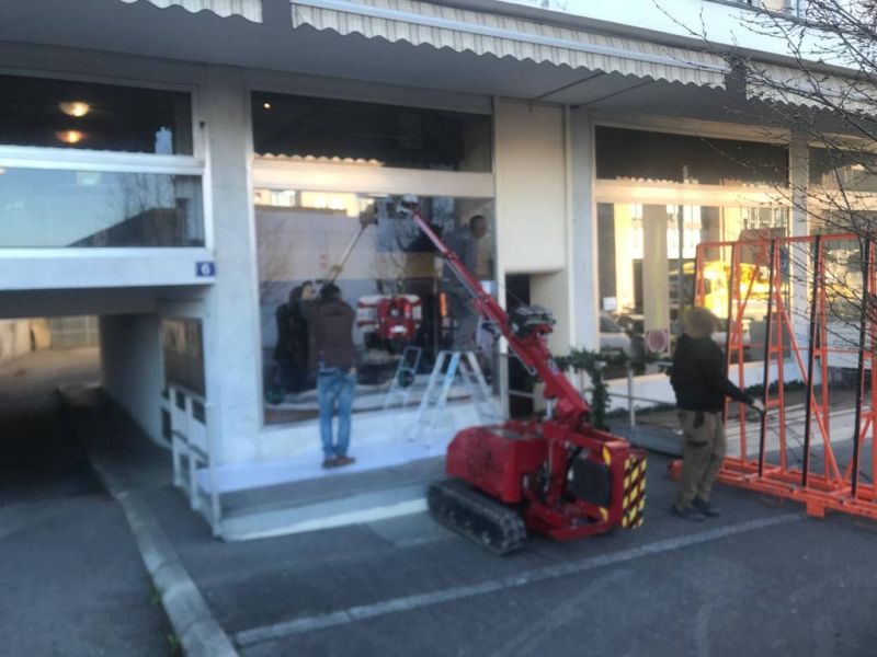 Remplacement et levage d'un verre