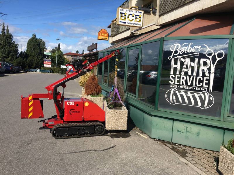 Déplacement de bacs à fleurs