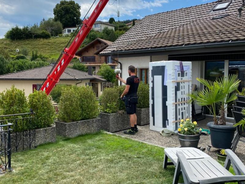 Levage d'un frigo
